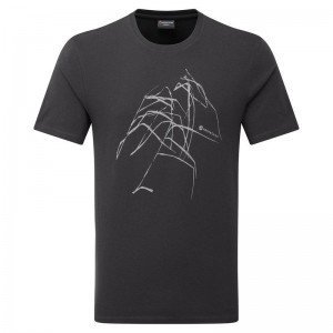 Montane Abstract Mountain T-shirts Herren Grau | IDT2840RY