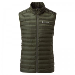 Montane Anti-Freeze Down Weste Herren Dunkelgrün | QEO4344OE