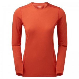 Montane Dart Lite Long Sleeve T-shirts Damen Orange Rot | LCI366IF