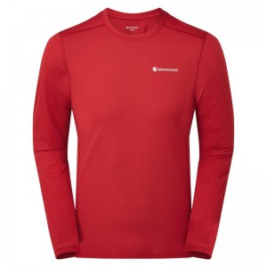 Montane Dart Lite Long Sleeve T-shirts Herren Dunkelrot | XOH5890UE