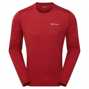 Montane Dart Long Sleeve T-shirts Herren Dunkelrot | CPT6839RF