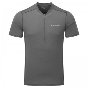 Montane Dart Nano Zip T-shirts Herren Dunkelgrau | XQB8780DM