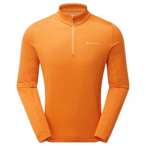 Montane Dart Zip Neck T-shirts Herren Orange | JPW3112FE