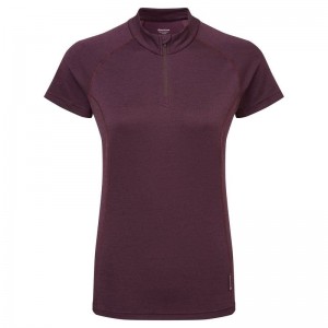 Montane Dart Zip T-shirts Damen Lila | KQK8893ND