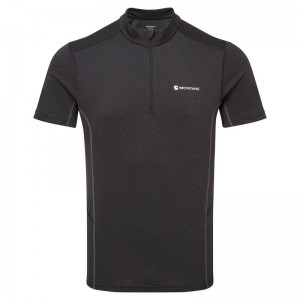 Montane Dart Zip T-shirts Herren Schwarz | SFL2595DM