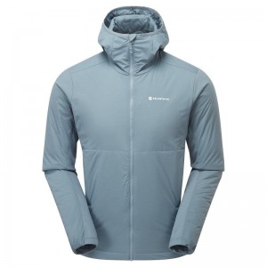 Montane Fireball Lite Mit Kapuze Isolierte Jacken Herren Grau Blau | ECH9870MB