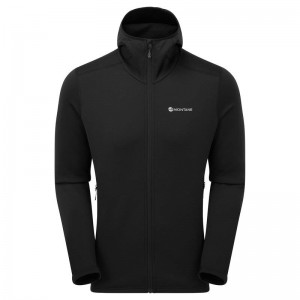 Montane Fury Mit Kapuze Fleecejacken Herren Schwarz | HEY99SB