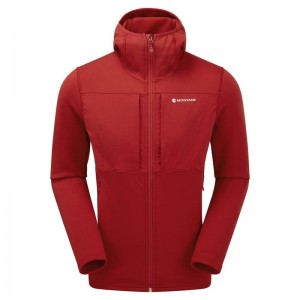 Montane Fury XT Mit Kapuze Fleecejacken Herren Dunkelrot | MHT422QU