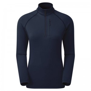 Montane Fury Zip Pull-On Fleece Damen Dunkelblau | TFP7410IL