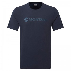 Montane Mono Logo T-shirts Herren Dunkelblau | JMO7670BH