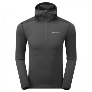 Montane Protium Lite Mit Kapuze Pull On Fleece Herren Dunkelgrau | EKP9298CC