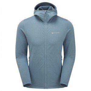 Montane Protium Mit Kapuze Fleecejacken Herren Grau Blau | BBN8277PA