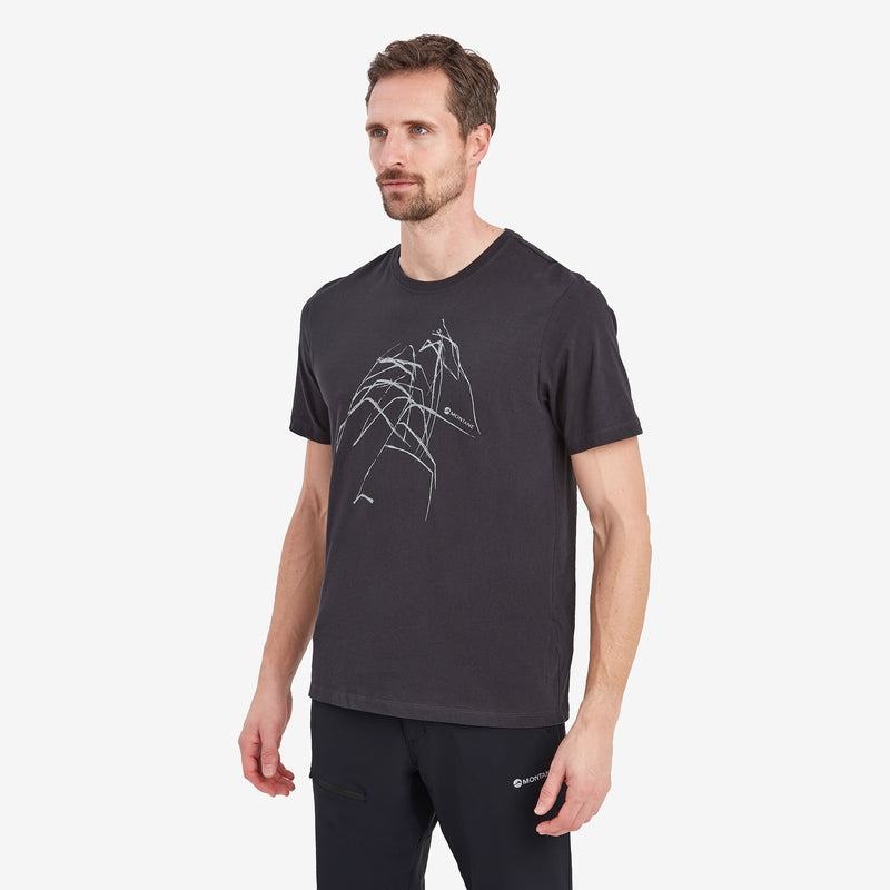 Montane Abstract Mountain T-shirts Herren Grau | IDT2840RY