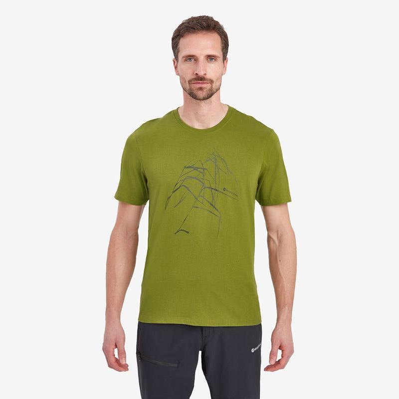 Montane Abstract Mountain T-shirts Herren Grün | GAJ5412VZ