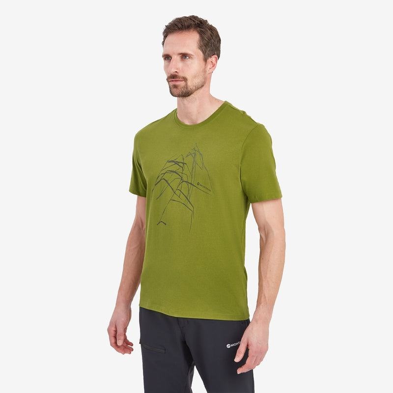 Montane Abstract Mountain T-shirts Herren Grün | GAJ5412VZ