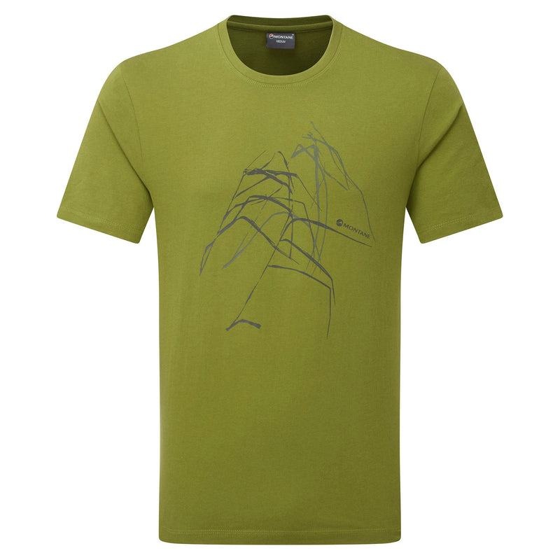 Montane Abstract Mountain T-shirts Herren Grün | GAJ5412VZ