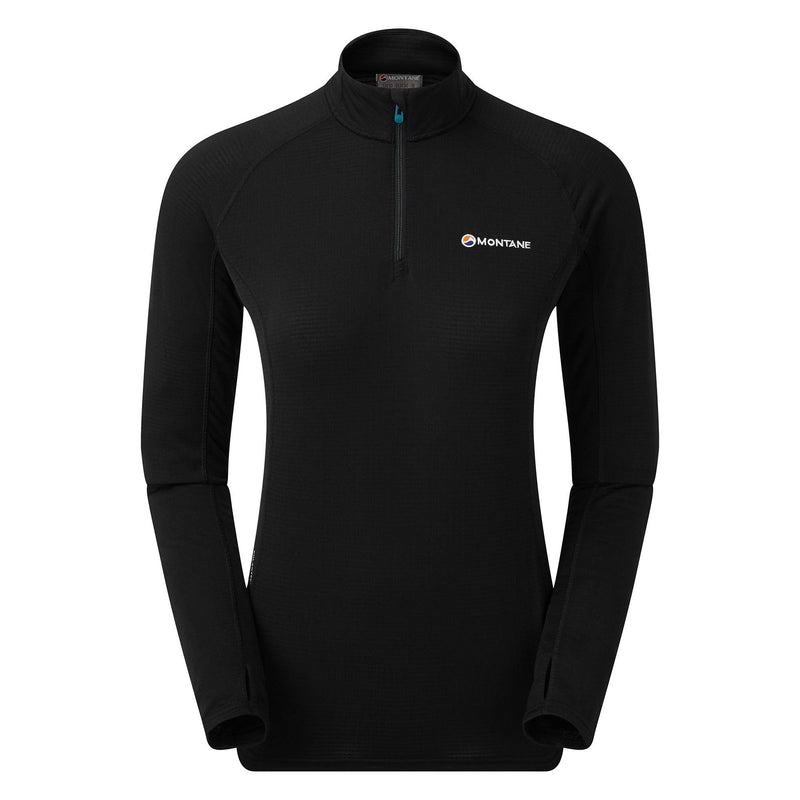 Montane Allez Micro Pull-On Fleecejacken Damen Schwarz | PTP882TY