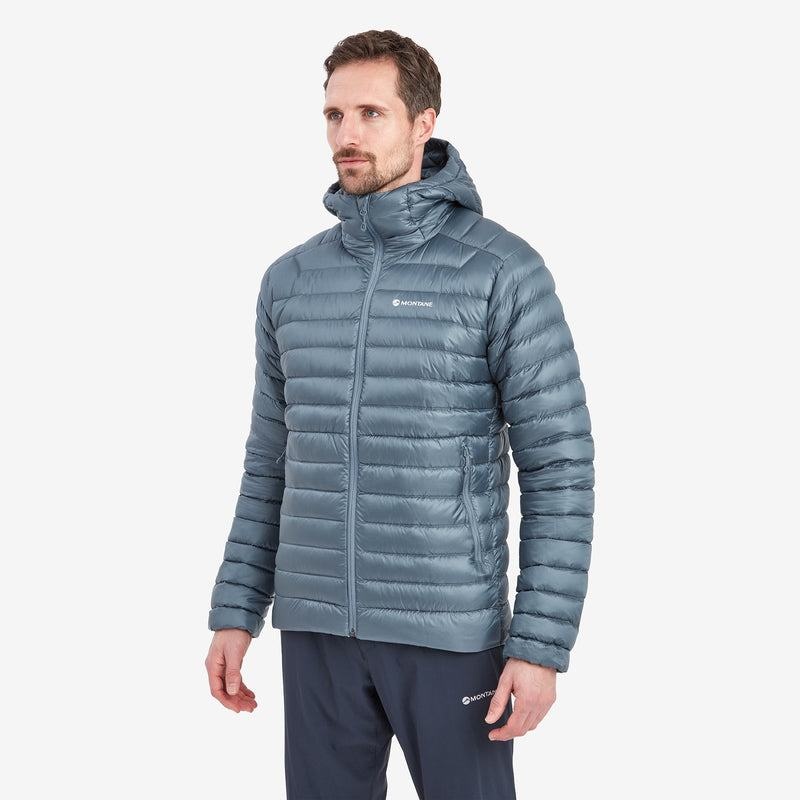 Montane Anti-Freeze Mit Kapuze Daunenjacken Herren Grau Blau | OIP7158QH