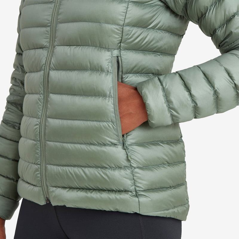 Montane Anti-Freeze Mit Kapuze Daunenjacken Damen Grau Grün | WVH232QO