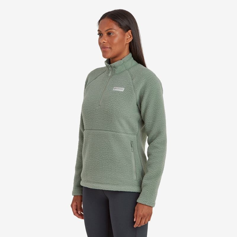 Montane Chonos Smock Pull On Fleece Damen Grau Grün | RPG2260VB