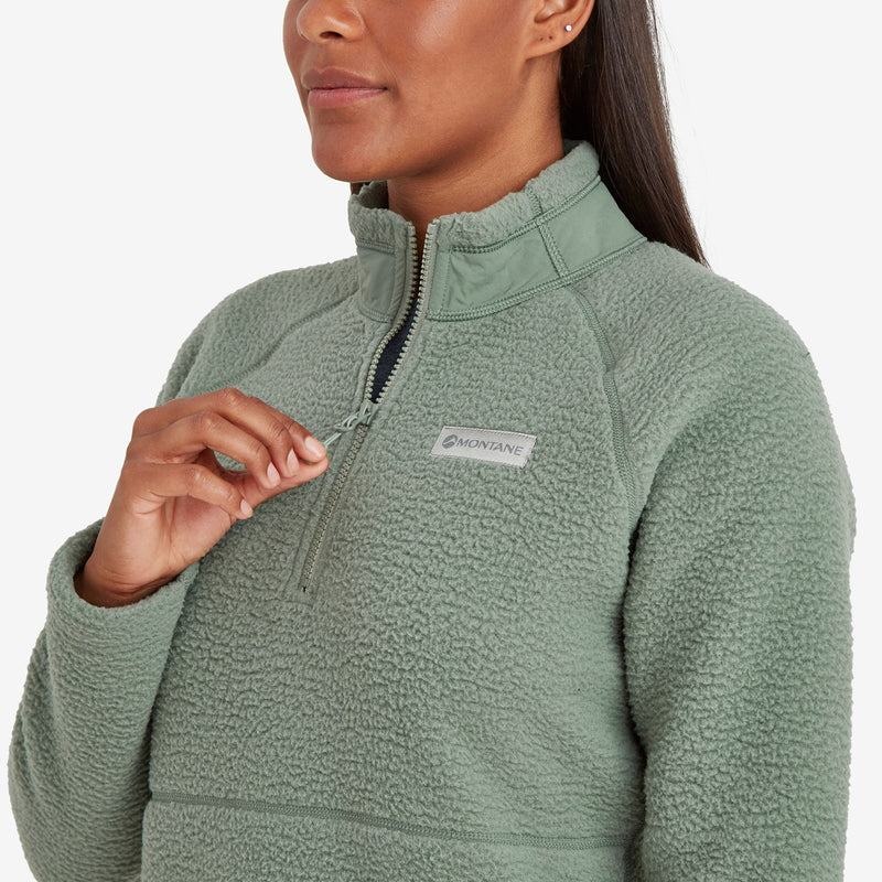 Montane Chonos Smock Pull On Fleece Damen Grau Grün | RPG2260VB