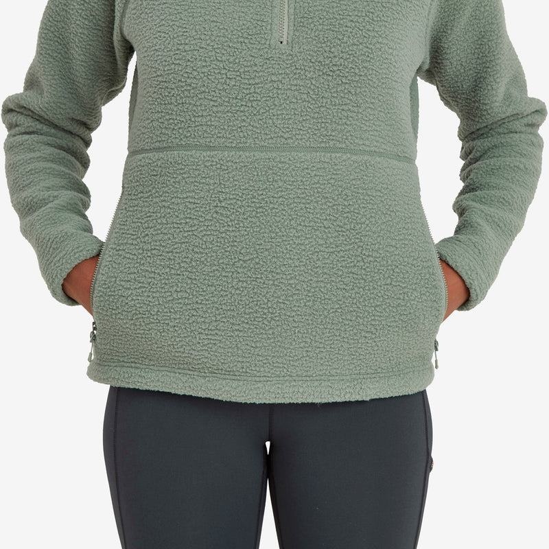 Montane Chonos Smock Pull On Fleece Damen Grau Grün | RPG2260VB