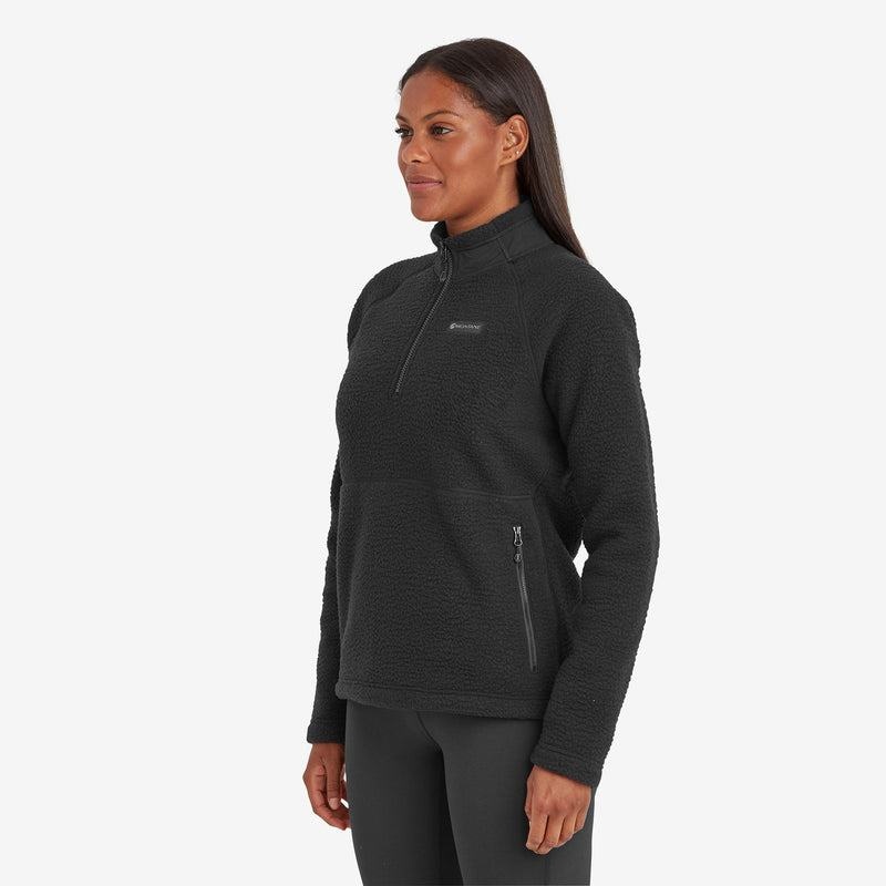 Montane Chonos Smock Pull On Fleece Damen Schwarz | NZN9644MJ