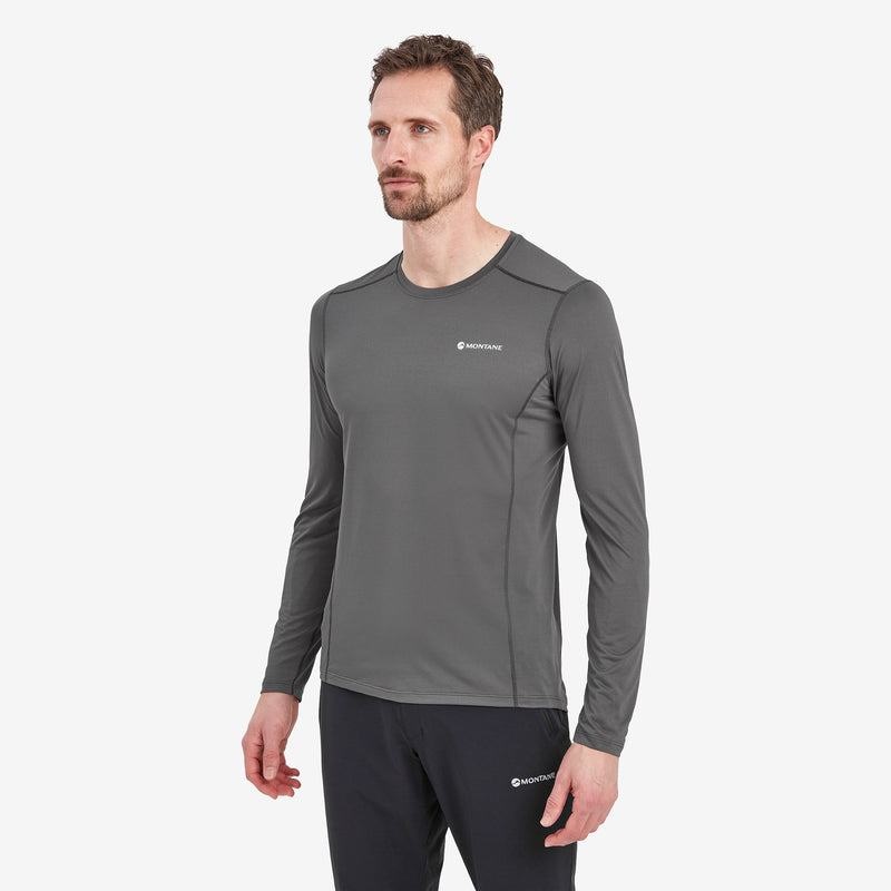 Montane Dart Lite Long Sleeve T-shirts Herren Dunkelgrau | RCE1929DX