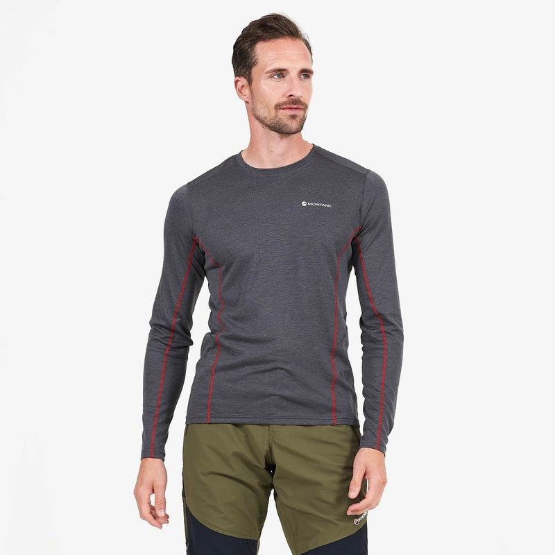 Montane Dart Long Sleeve T-shirts Herren Dunkelgrau | UHF1273UL