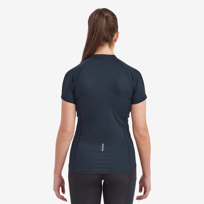 Montane Dart Nano Zip T-shirts Damen Dunkelblau | YRT1641ZT