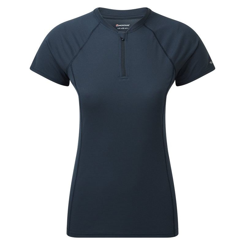 Montane Dart Nano Zip T-shirts Damen Dunkelblau | YRT1641ZT