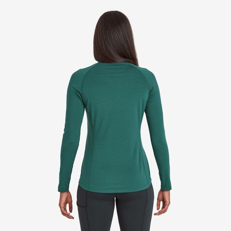 Montane Dart Thermo Zip Neck T-shirts Damen Dunkelgrün | BAP5948PQ