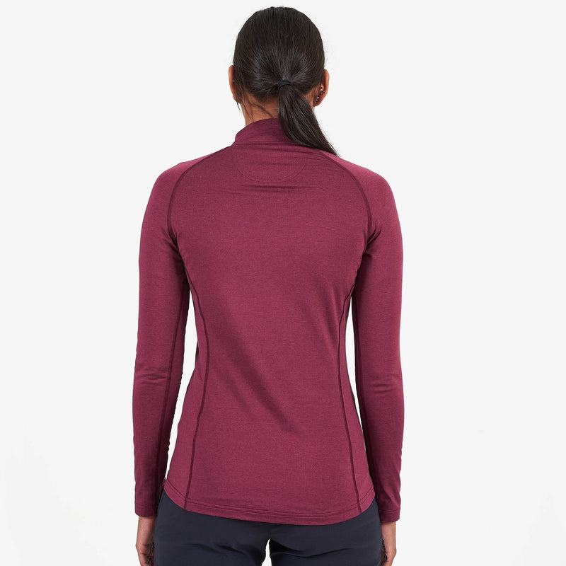 Montane Dart Thermo Zip Neck T-shirts Damen Dunkellila | SRD18VN