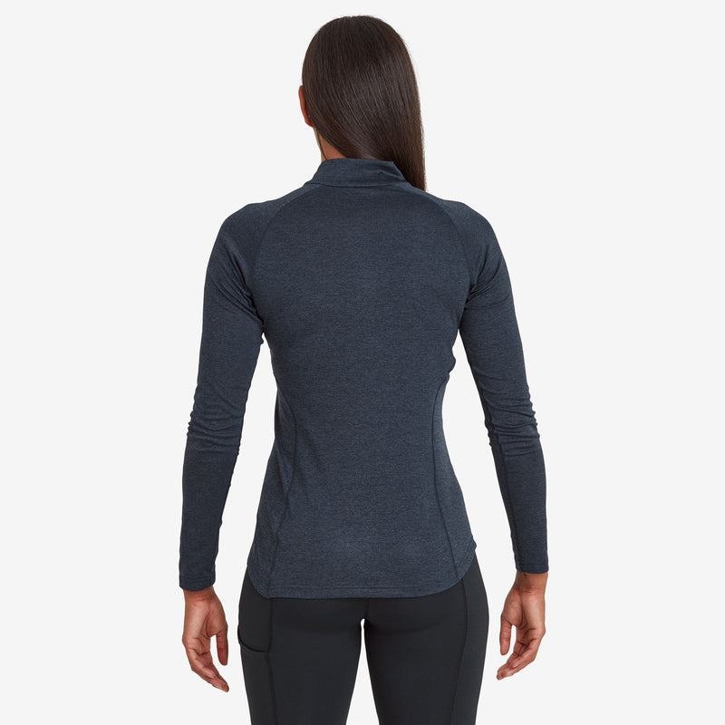 Montane Dart Zip Neck T-shirts Damen Dunkelblau | NET5985TR