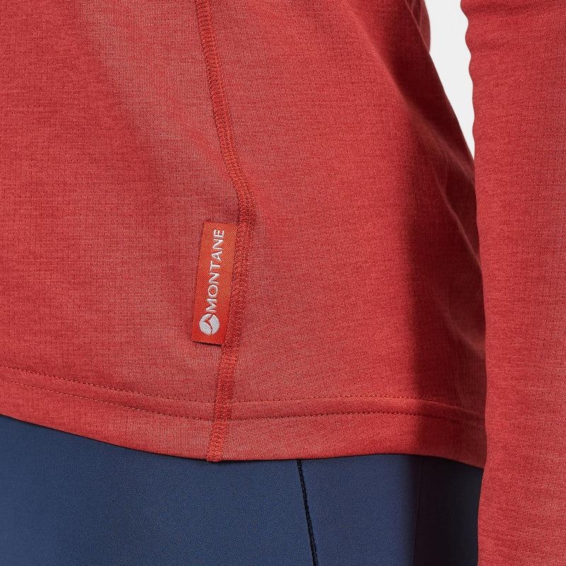 Montane Dart Zip Neck T-shirts Damen Orange Rot | EEN5476CJ