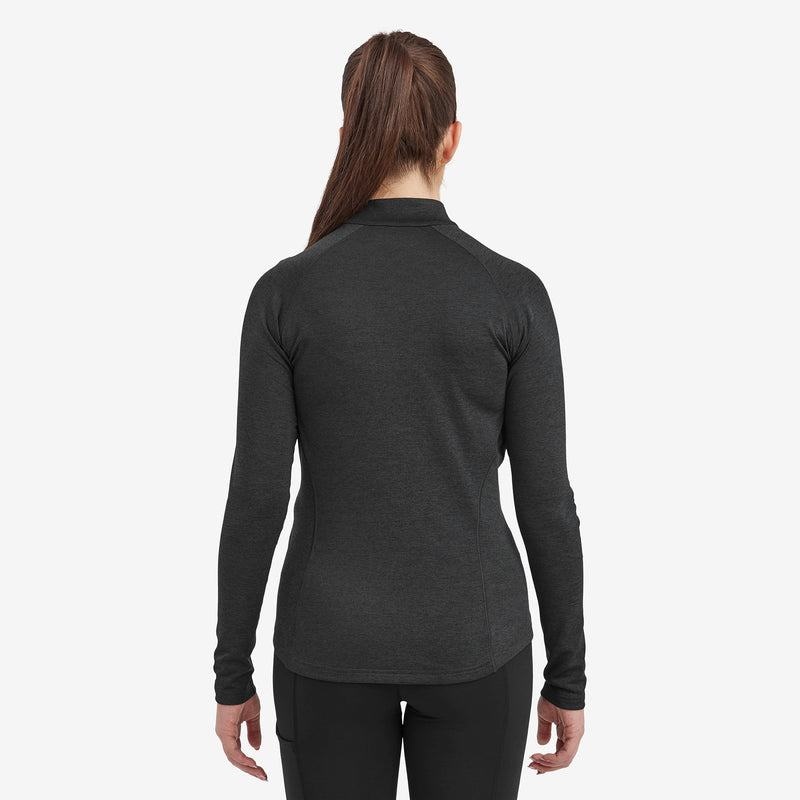 Montane Dart Zip Neck T-shirts Damen Schwarz | QQH6526SK