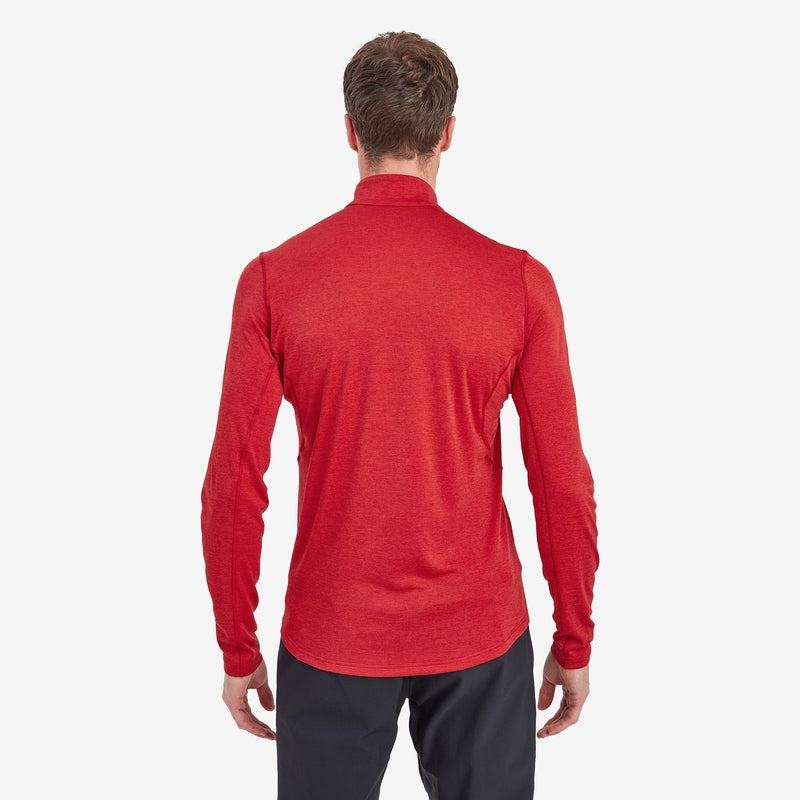 Montane Dart Zip Neck T-shirts Herren Dunkelrot | ZTB5673IT