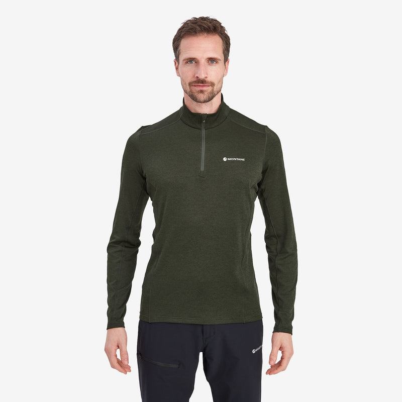 Montane Dart Zip Neck T-shirts Herren Dunkelgrün | TIM5018MT