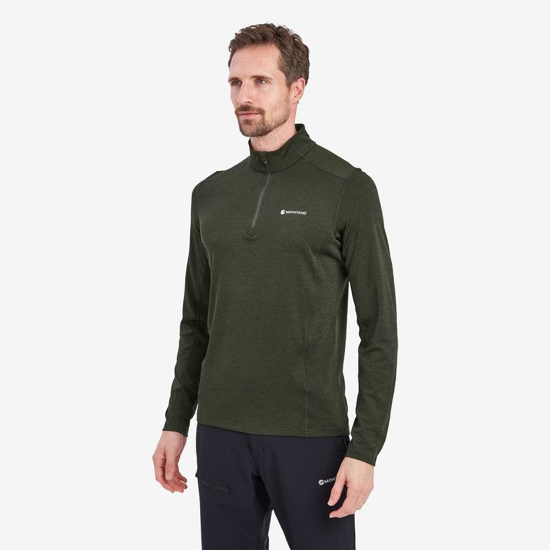 Montane Dart Zip Neck T-shirts Herren Dunkelgrün | TIM5018MT