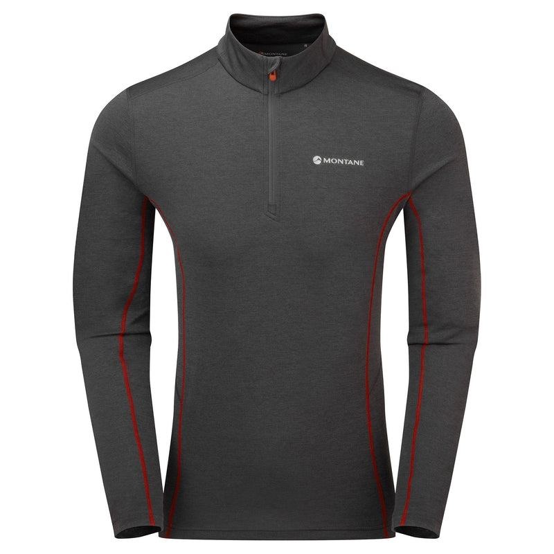 Montane Dart Zip Neck T-shirts Herren Dunkelgrau | MXA10027EP