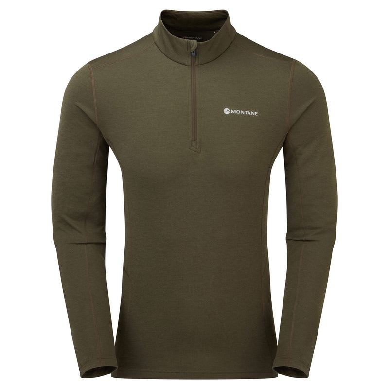 Montane Dart Zip Neck T-shirts Herren Dunkelgrün | YTS6918XP