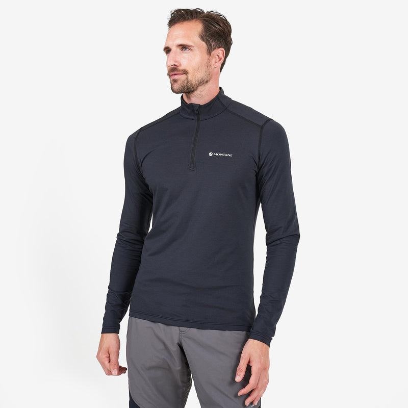 Montane Dart Zip Neck T-shirts Herren Schwarz | JUW3683AK