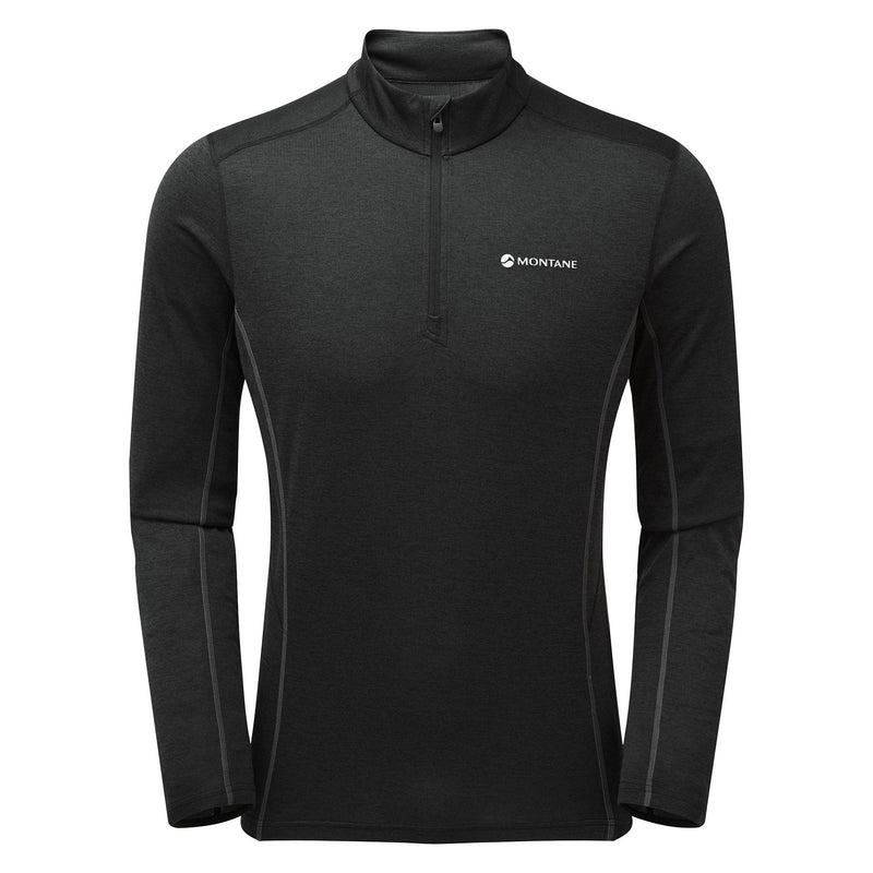 Montane Dart Zip Neck T-shirts Herren Schwarz | JUW3683AK