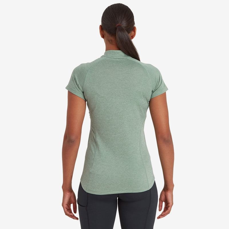 Montane Dart Zip T-shirts Damen Grau Grün | TLL1265MO