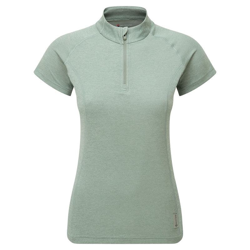 Montane Dart Zip T-shirts Damen Grau Grün | TLL1265MO