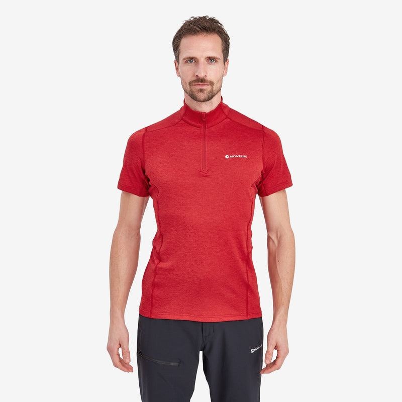 Montane Dart Zip T-shirts Herren Dunkelrot | QEP5221IX