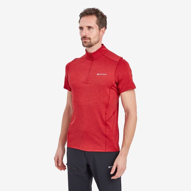 Montane Dart Zip T-shirts Herren Dunkelrot | QEP5221IX