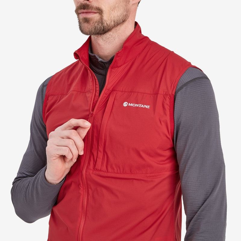 Montane Featherlite Windproof Weste Herren Dunkelrot | TGK2459UJ