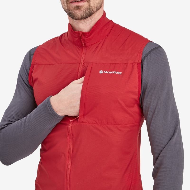 Montane Featherlite Windproof Weste Herren Dunkelrot | TGK2459UJ