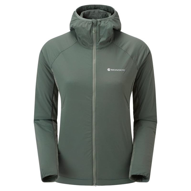 Montane Fireball Lite Mit Kapuze Isolierte Jacken Damen Grau Grün | ULK8211KH